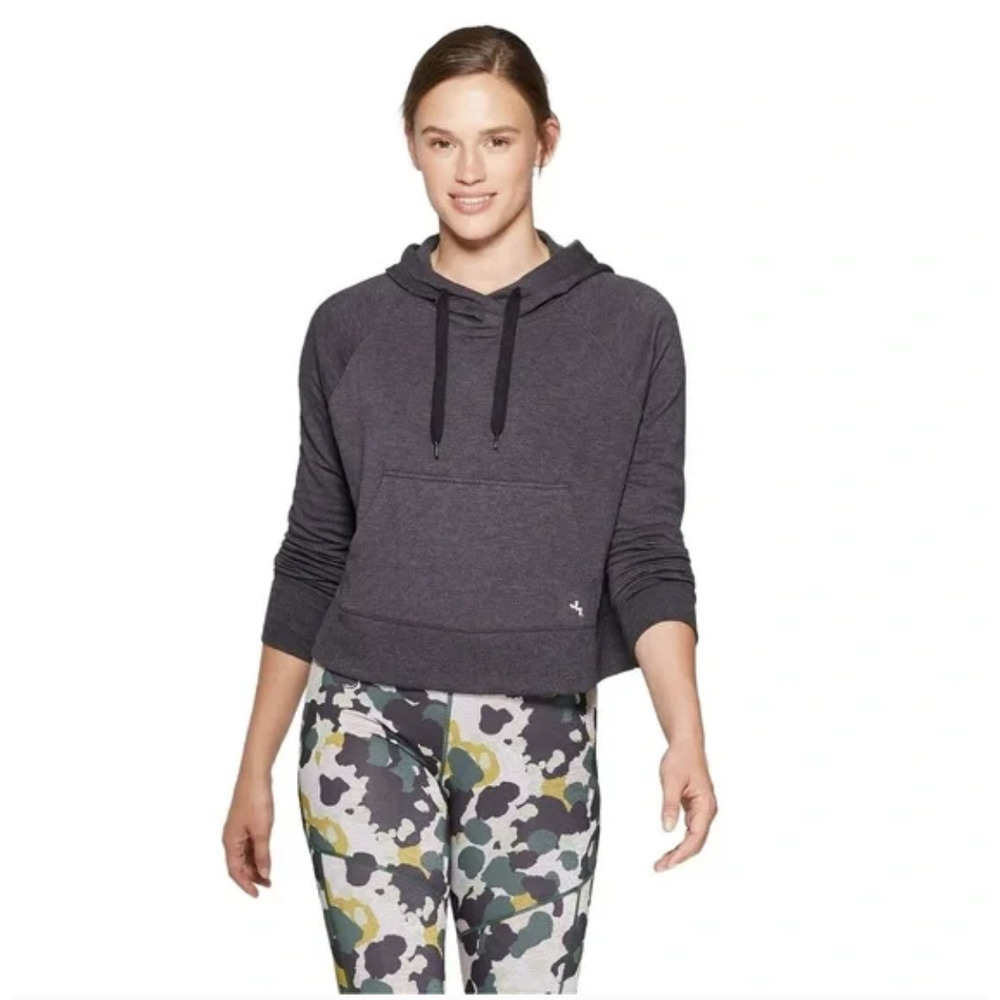 Joylab Oversized Cropped Grey Hoodie Size XXL